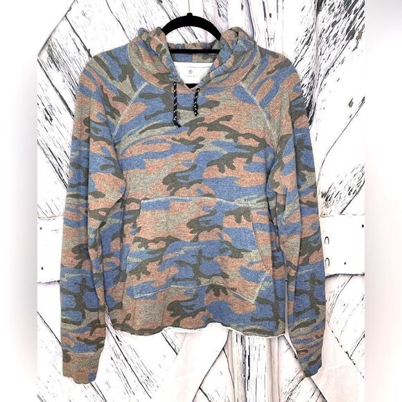 Sundry Hoodie Sweatshirt Pullover Camouflage M (8-10) - Picture 1 of 8